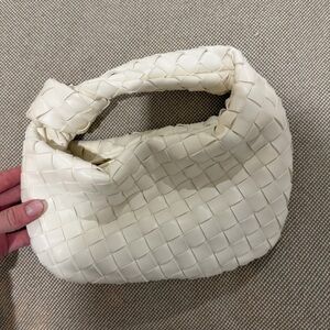 Woven Cream Handbag